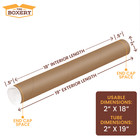  2x18   Kraft Mailing Shipping Packing Tubes 50 cs From The Boxery 