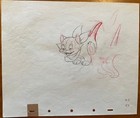 Figaro Cat Colorful Production Disney Cel Drawing Feature Film Pinocchio 1940