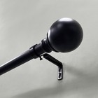 Better Homes   Gardens 1    Matte Black Metal Ball Curtain Rod Set 42-120   