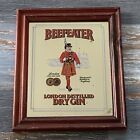 Vintage 1970   s Beefeater Bar Mancave Mirror London Distilled Dry Gin Wall Sign