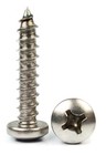  12 Sheet Metal Screws - 18-8 Stainless Steel Phillips Pan Head - Select Length