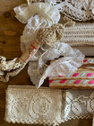 Antique French Job Lot Lace Fripperies Collar New Old Stock Lace Cards Of Lace