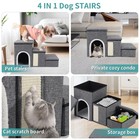 Dog Stairs With Storage For High Bed And Couch  Folding Dog Ramp For Small Me   