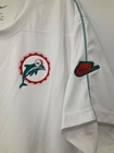 Miami Dolphins Team Issued Throwback Nike Dri Fit Short Sleeve Shirt Size  Xl