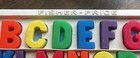 Vintage Fisher Price Magnetic Alphabet Letters Set   Tray Complete 1970s 1980s