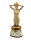 Phb 1930s Lingerie Woman Porcelain Hinged Trinket Box 45100-7