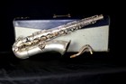 Vintage Conn Tenor Sax  Rolled Tone Holes  Satin Silver  Cleaned   Re-padded