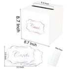 White Card Box Wedding Reception Money Holder Baby Shower Birthday Anniversary