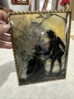 Vintage Convex Silhouette Reverse Paint Picture-courtship