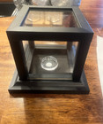 Deluxe Baseball Display Case-clear Cube Baseball Holder With Black Wooden Frame