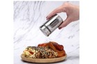 Salt And Pepper Shakers Stainless Steel And Glass Set With Adjustable Pour Holes
