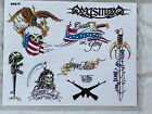 Lot Of 10 Vintage Official Tattoo Brand Flash Sheets    t375