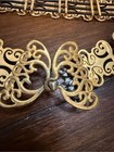 Vintage Art Nouveau Inspired Gold Ornate Butterfly Clasp Metal Waist Belt -