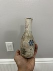Rare Antique Korean Joseon Dynasty White Porcelain Floral Vase Pottery Very Old