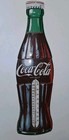 Vintage Coca-cola 29  Coke Bottle Advertising Thermometer Sign - Working Tin 