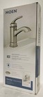New Moen Hensley Single Hole Single-handle Bathroom Faucet In Brushed Nickel