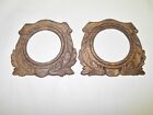 Vintage Singer Treadle Sewing Machine Drawer Front Wood Appliques  Set Of 2