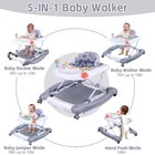 5 In 1 Foldable Baby Walker  Activity Walker-baby Bouncer  Rocker  Grey