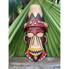Enchanted Tiki Room Adventureland Trader Sam Wood Mask Tropical Bar Set Of 3