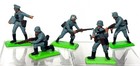14pc Vtg Britains 70 s Plastic   Metal Base Wwii Germany Toy Soldiers 60mm