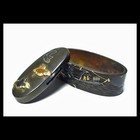 Japanese Edo Wave Pine Chidori Sword Fuchi Koshirae Menuki Inlay