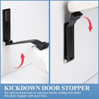 Kickdown Door Stopper For Bottom Of Door  Heavy Duty Metal Door Stop With Rub   