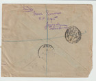 1921 Palestine Registered Cover With Overprint Stamp Posted Palestine To Egypt