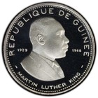 1970 Guinea 100 Francs Martin Luther King Silver Coin Km  9 Pcgs Pr69 Dcam