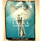 Vtg 90s y2k Silkies Ultra Control Top Pantyhose   Jet Black   Small   Nos