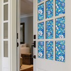 Rainbow Frosted Window Glass Film Static Cling Privacy Film Floral Sticker Decal
