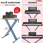 Double X Keyboard Stand Heavy Duty Adjustable For 61 76 88 Key Piano 110lb Load
