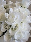 60pcs White Silk Rose Artificial Flower Proposal Bouquet Home Decor Bridal Lot