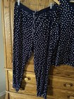 Nautica Pajamas Womens Size Large Blue   Pink Dots Two Piece Pajama Set