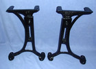 Antique Kenney Bros    Wolkins Cast Iron Adjustable School Desk Legs - Restored