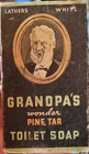 Grandpas Wonder Pine Tar Toilet Soap New Vintage Antique Advertising Ohio Usa   
