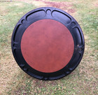 Vintage Poker Table Folding 8 Player Durham Corp  Drink Holders Chip Trays 1940s