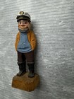Vintage Hand-carved   Painted Wood Figure Lot 3    old Salt    Sea Captain Sailor