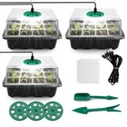 Seed Starter Tray Set W  Grow Light   Humidity Dome - Plant Flower Starter Kit