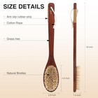 Wooden Bath Brush With Stiff Sisal Bristles Long Handle For Stiff Sisal Hair