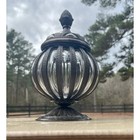 Brass Caged Blown Glass Apothacary Jar With Lid - Vintage - Hard To Find