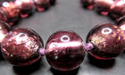 Beautiful French Purple Foil Glass Beaded Vintage Necklace