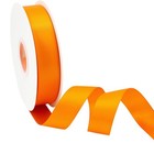 Solid Color Satin Ribbon 1 Inch X 50 Yards Roll Tangerine Double Faced For Gi   