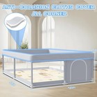 New Baby Playpen With Mat 50x50 Inch Indoor Outdoor Mesh Fabric Play Yard