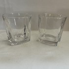 Joyjolt Whiskey Glass Set Of 2 Old Fashioned Square 3x3x4 Crystal Barware