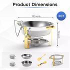 4 Pack Round Chafers And Buffet Warmers Sets 5 Qt Chafing Dish Buffet Set Gold