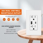 4 8a Usb C Outlet 24w Dual High Speed Decora Receptacle 20 Amp 125 Volt    10pack 