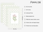 Nursery Girl Floral Wall Art Wildflower Baby Room Canvas Wall Decor Pink Gree   