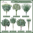 180 Pcs 7 Kinds Mixed Artificial Eucalyptus Greenery Stems Bulk  Baby Breath    