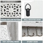Key Mail Holder Wall 2slot Organizer 3 Hooks Rustic Wooden Hanger Magazine