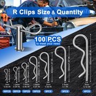 Cotter Pin Assortment Kit 220pcs 13 Sizes 304 Stainless Steel Heavy Duty R Clips